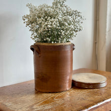 Load image into Gallery viewer, Antique French Earthenware Pot with Lid