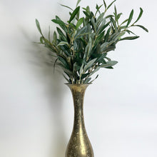 Load image into Gallery viewer, Vintage Brass Floral Etched Vase