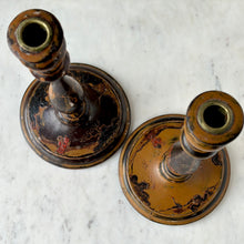 Load image into Gallery viewer, Antique French Chinoiserie Painted Candlesticks – Pair