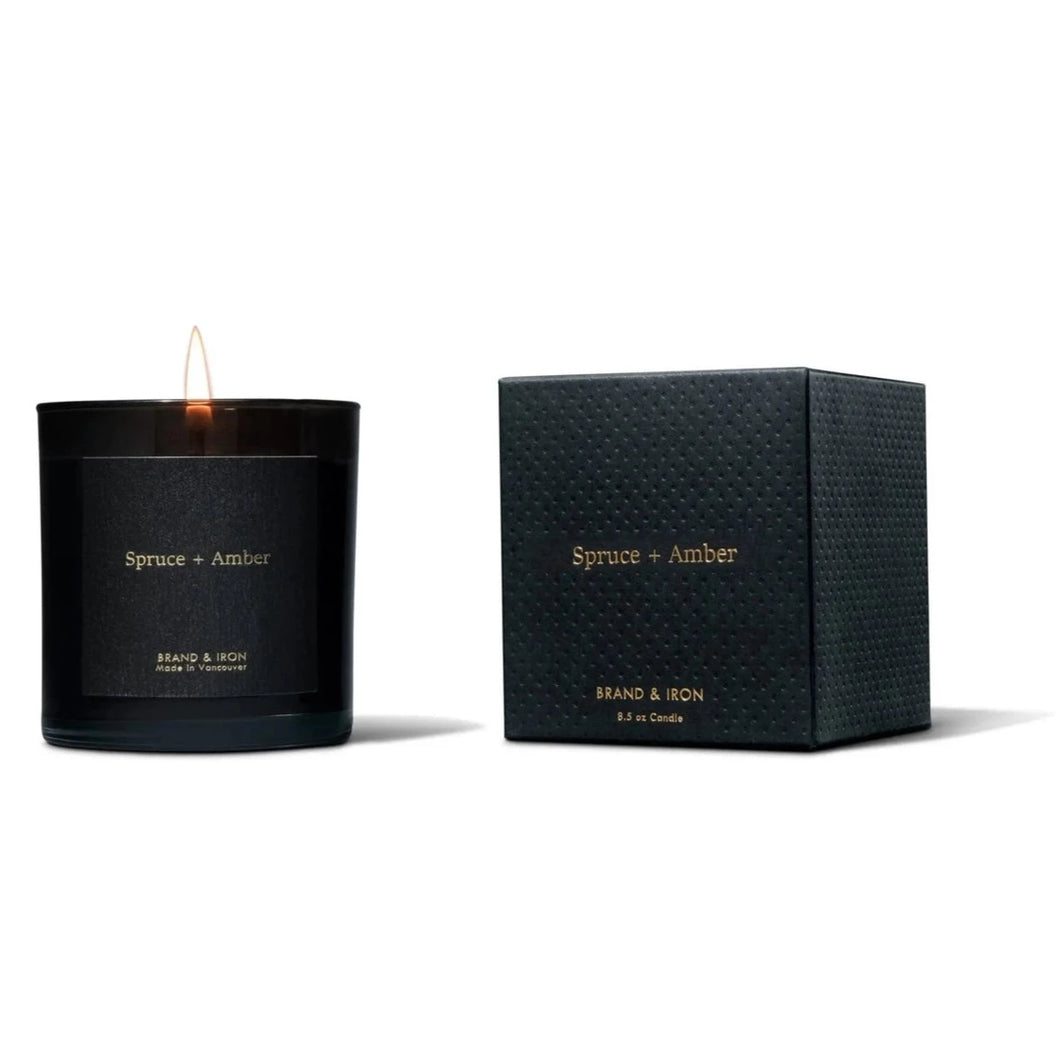 Brand & Iron Spruce + Amber Candle