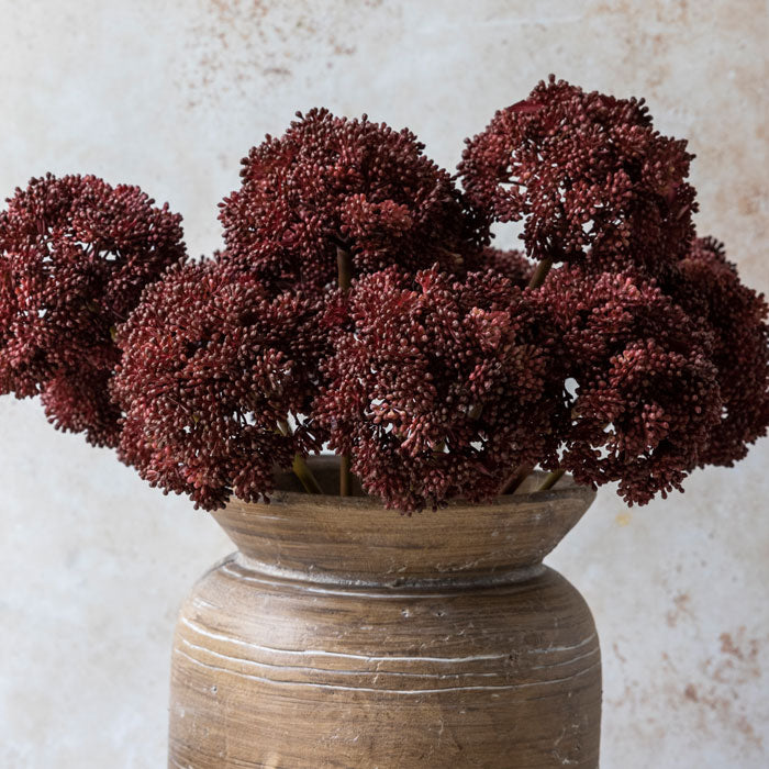 Burgundy Sedum Artificial Stem