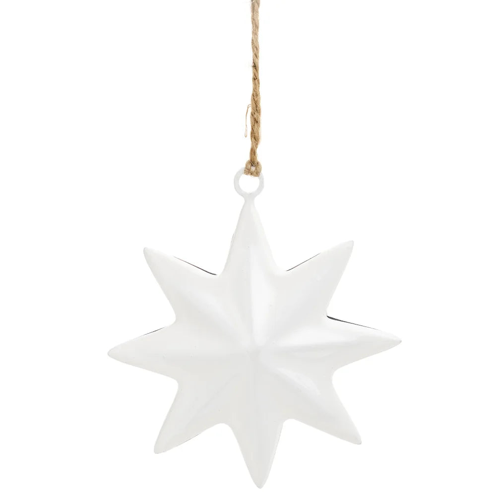 White Enamel Star Ornament