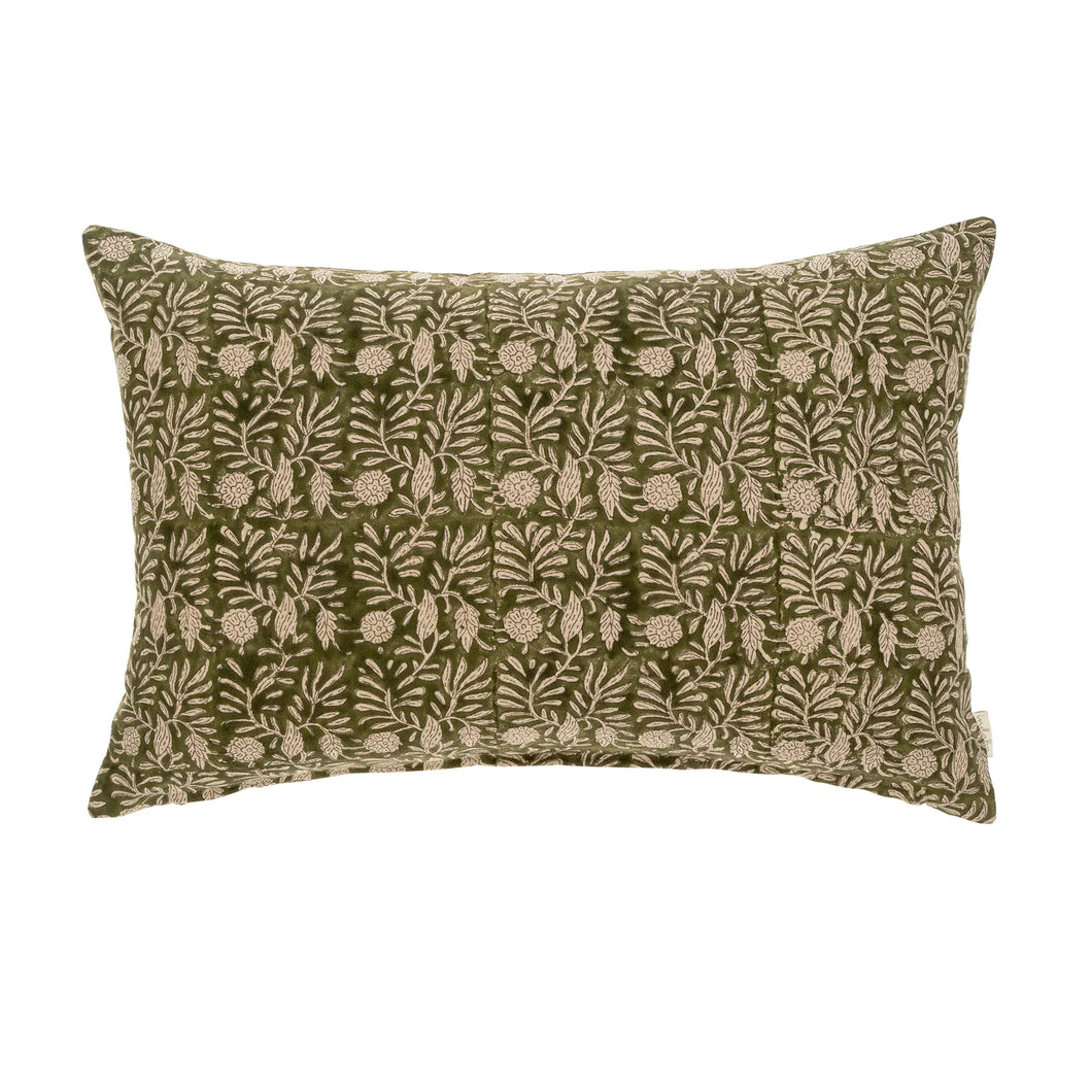 Tulsi Forest Block Print Pillow
