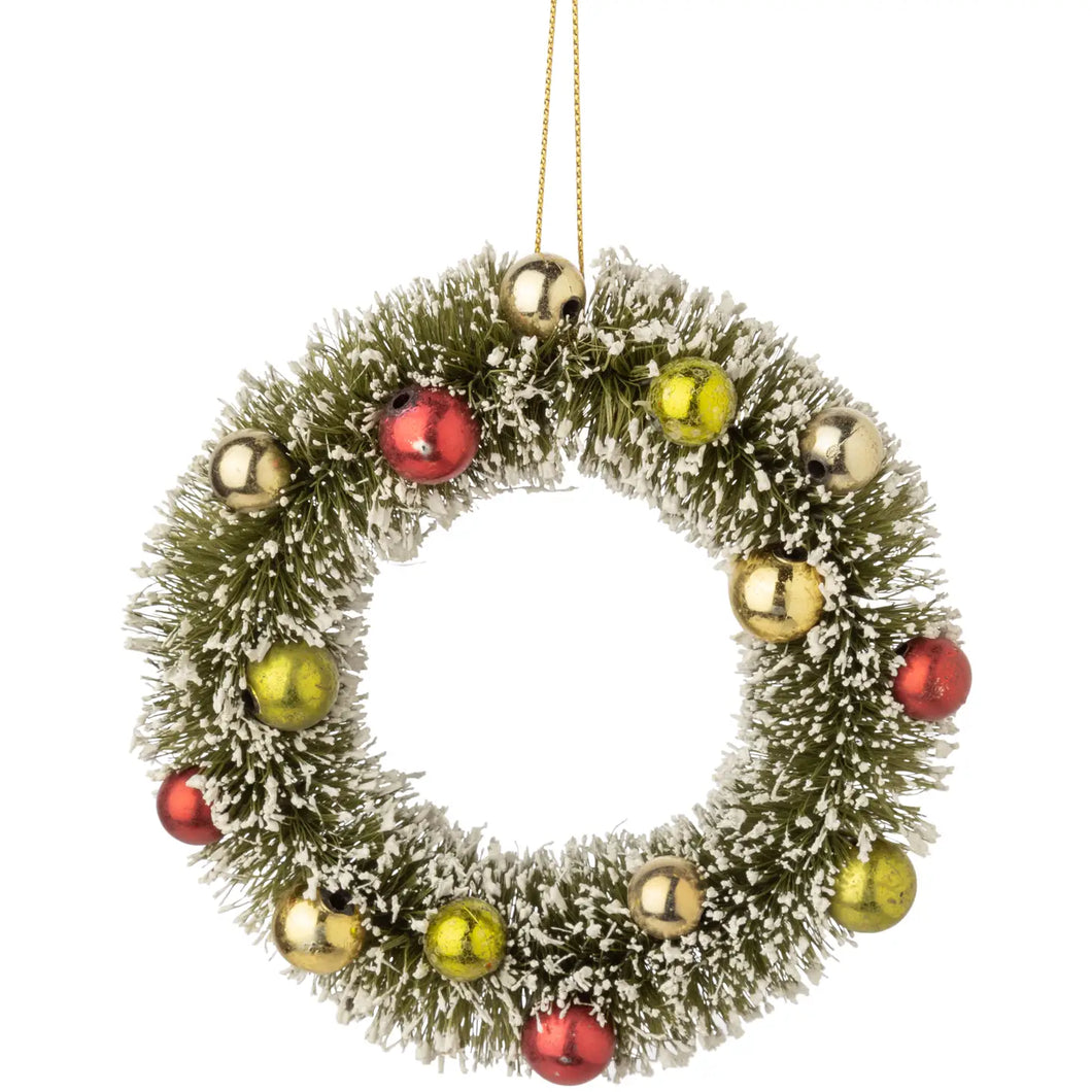 Bottle Brush Wreath Ornament