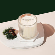 Load image into Gallery viewer, Christmas Ribbed Glass Candle
