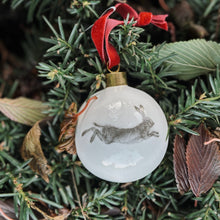Load image into Gallery viewer, Running Hare Fine Bone China Bauble
