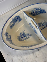 Load image into Gallery viewer, Rare Antique French Blue &amp; White Divided Serving Dish
