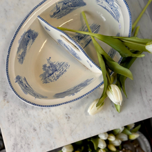 Load image into Gallery viewer, Rare Antique French Blue &amp; White Divided Serving Dish
