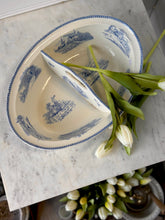 Load image into Gallery viewer, Rare Antique French Blue &amp; White Divided Serving Dish
