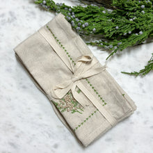 Load image into Gallery viewer, Embroidered Linen Napkins (Set of 4)
