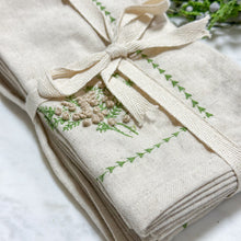 Load image into Gallery viewer, Embroidered Linen Napkins (Set of 4)
