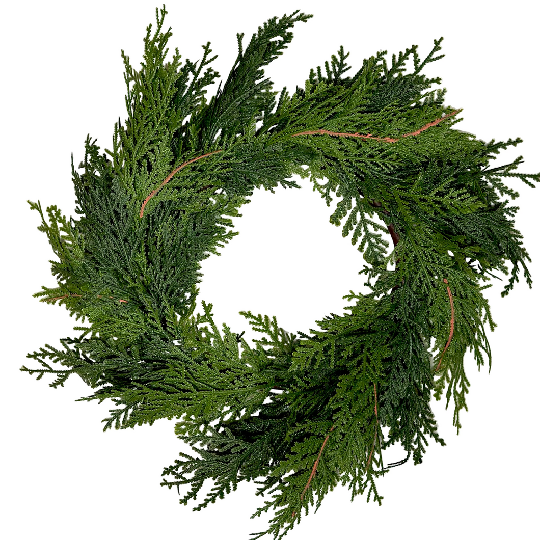Northern White Cedar Candle Wreath