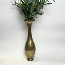 Load image into Gallery viewer, Vintage Brass Floral Etched Vase
