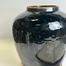 Load image into Gallery viewer, Vintage Glazed Black Pot
