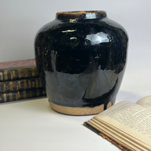Load image into Gallery viewer, Vintage Glazed Black Pot
