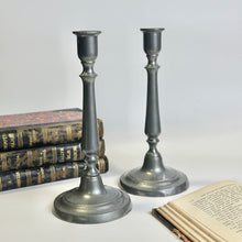 Load image into Gallery viewer, Antique Heavy Pewter Tapers
