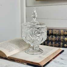 Load image into Gallery viewer, Vintage Cut Glass Pedestal Sugar Bowl
