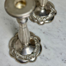 Load image into Gallery viewer, Silver Plated Large Candlesticks (Pair)
