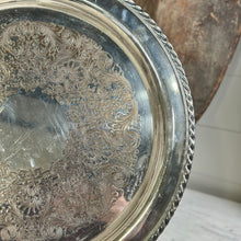 Load image into Gallery viewer, Silver Plated Round Serving Tray
