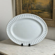 Load image into Gallery viewer, Vintage Ironstone Platter with Pleated Edge
