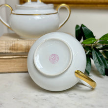 Load image into Gallery viewer, Vintage Japanese Gold Rim Creamer + Sugar Bowl
