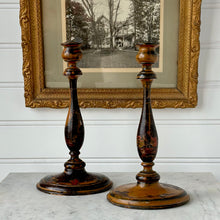 Load image into Gallery viewer, Antique French Chinoiserie Painted Candlesticks – Pair

