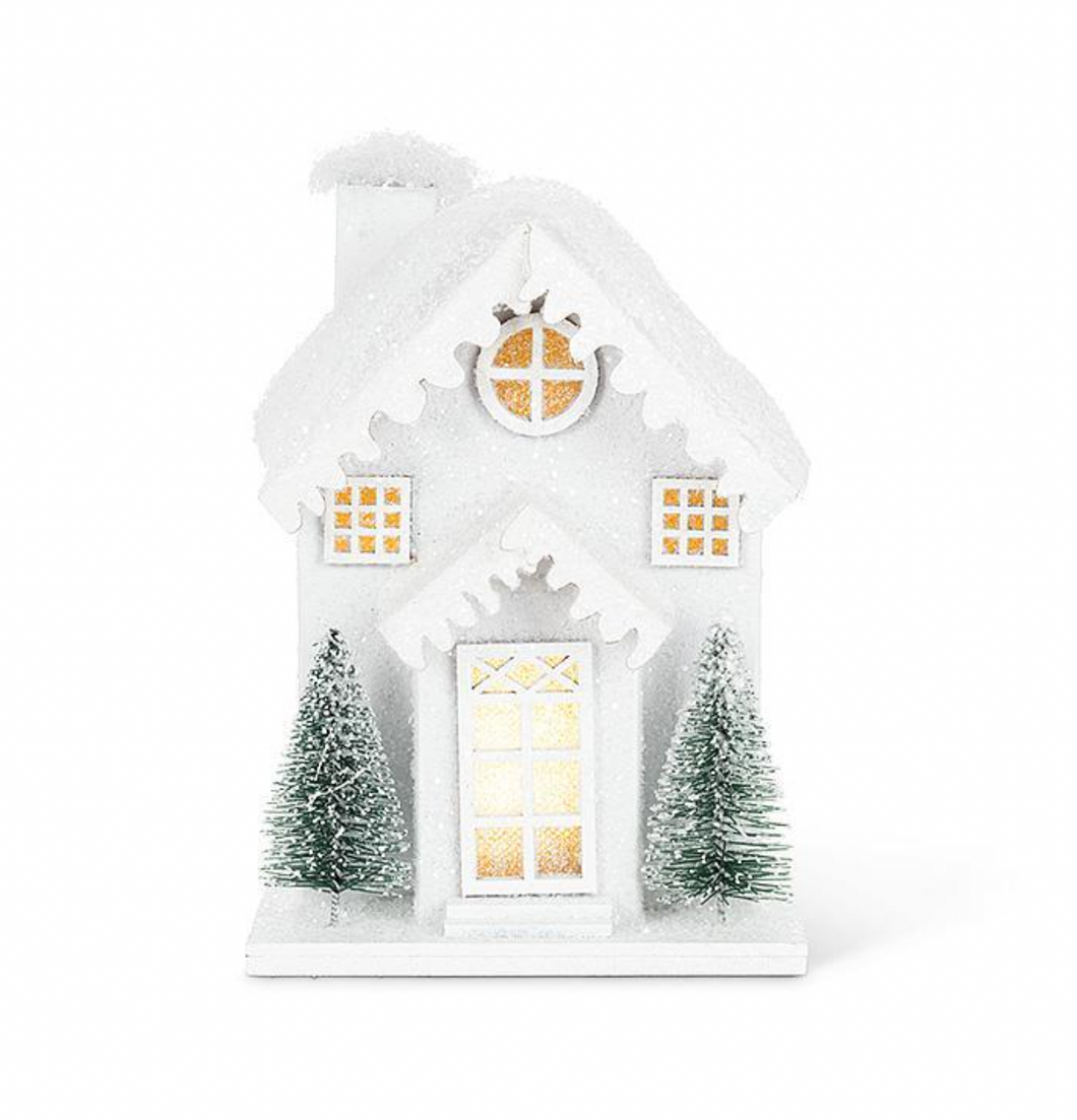 Small Snowy LED House (Two Styles)