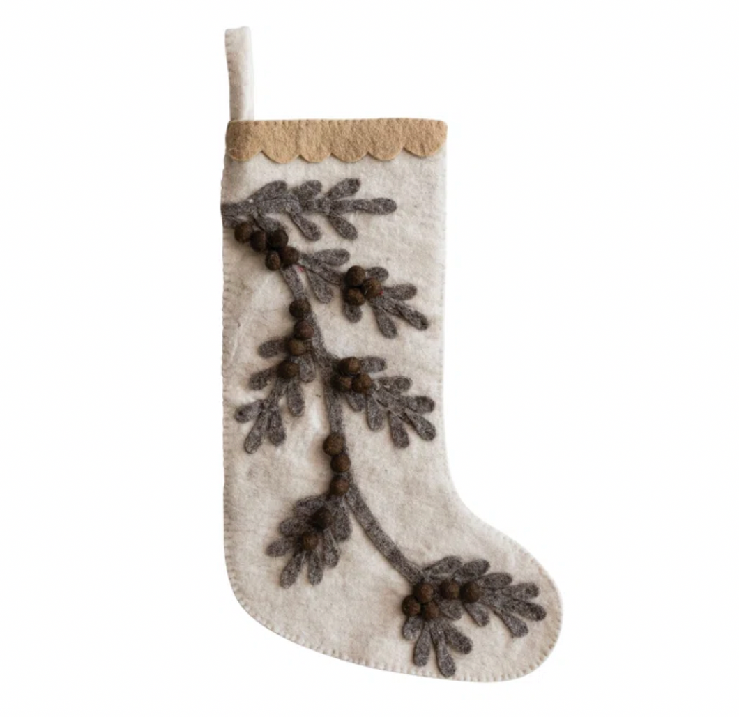 Handmade Wool Felted Stocking