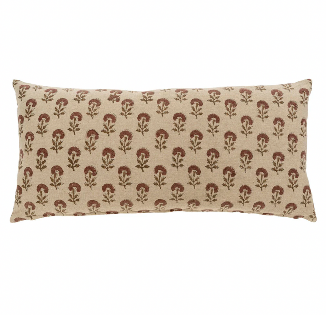Bloom Block Print Pillow