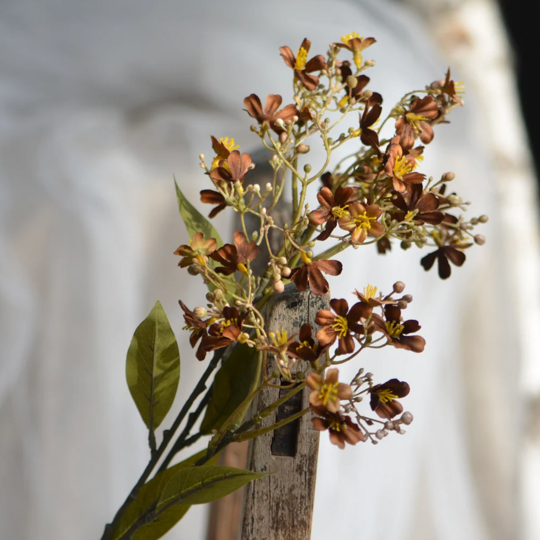 Faux Brown Flower Stem