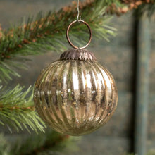 Load image into Gallery viewer, Ribbed Silver Kugel Ornament
