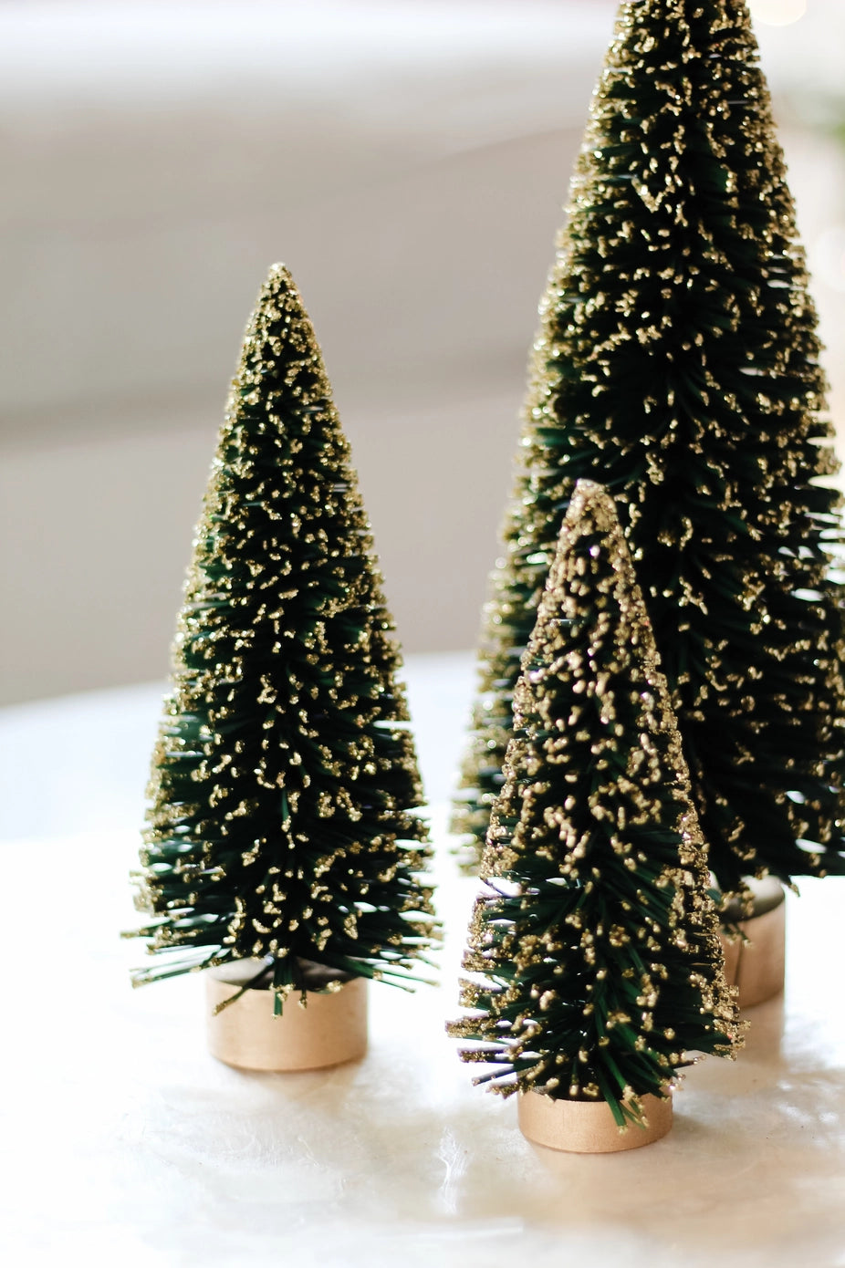 Gold Glittered Vintage Style Tree