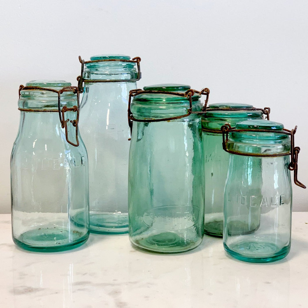 Vintage French Green Canning Jar