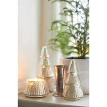 Load image into Gallery viewer, Balsam + Cedar Mercury Glass Tree Candle
