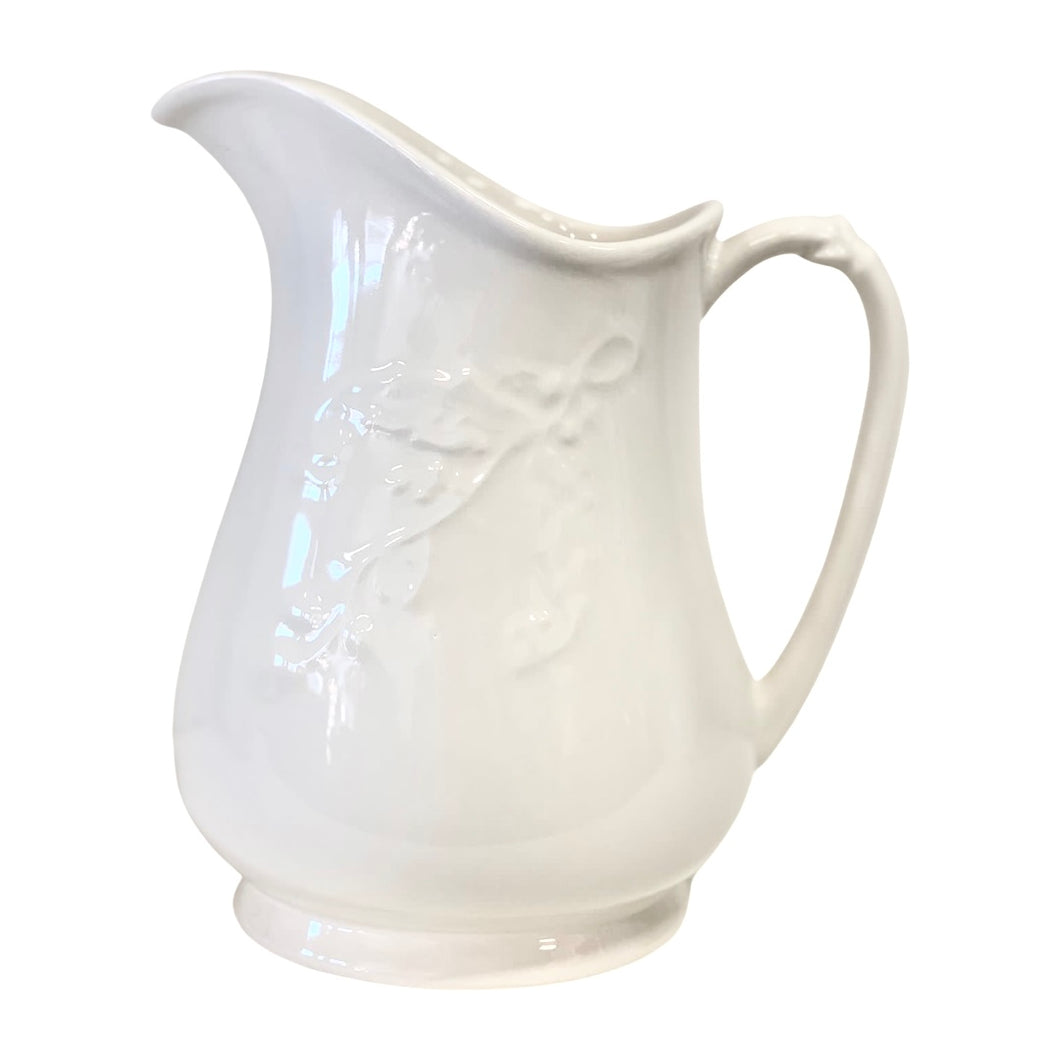 Stoneware Lily of the Valley Pitcher