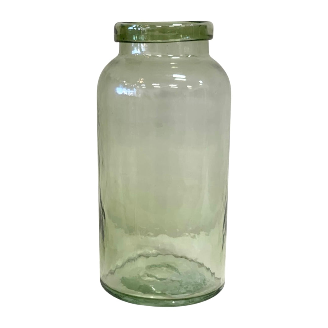 Green Vintage French Glass Jar