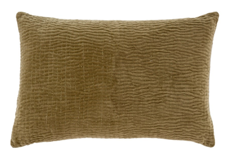 Velvet Kantha-Stitch Pillow