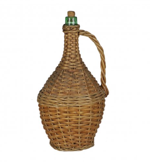 Medium Wicker Covered Wine Bottle