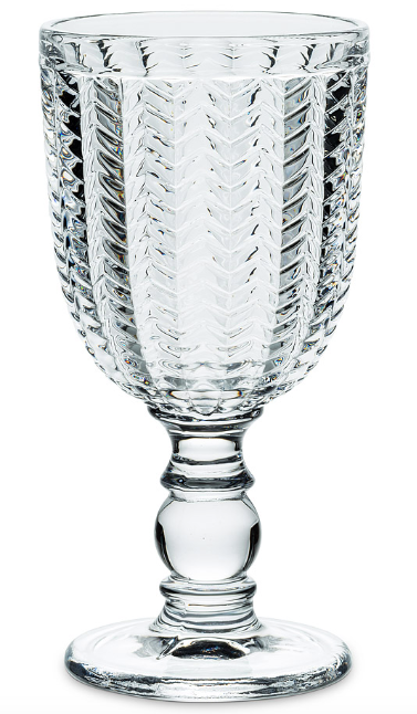 Herringbone Wine Glass